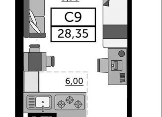 Продается квартира студия, 28.1 м2, Ростов-на-Дону, Кировский район