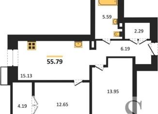 Продаю 2-комнатную квартиру, 56.6 м2, коттеджный посёлок Горки Академпарка, улица Тесла, 8
