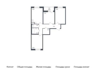 3-комнатная квартира на продажу, 73.8 м2, Колпино, жилой комплекс Астрид, 10, ЖК Астрид