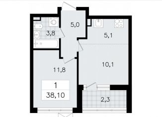 Продается двухкомнатная квартира, 38.1 м2, Всеволожск