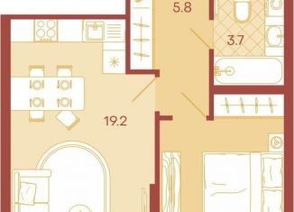 Продажа 2-комнатной квартиры, 43.7 м2, Пенза, Октябрьский район, Минская улица, 25