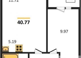 Продажа 1-ком. квартиры, 40.8 м2, посёлок Элитный, Венская улица, 11