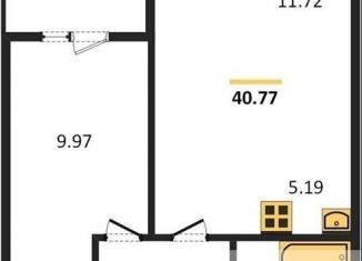 Продажа однокомнатной квартиры, 40.8 м2, посёлок Элитный, Венская улица, 11