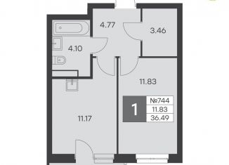 Продам 1-комнатную квартиру, 36.5 м2, Екатеринбург, улица Громова, 26, улица Громова