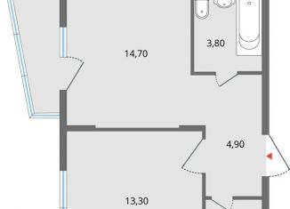 Продаю двухкомнатную квартиру, 40.9 м2, Липецк, ЖК Атмосфера, улица Ф.С. Игнатьева, 33к1