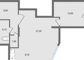 Продажа 2-ком. квартиры, 68.2 м2, Липецк, ЖК Атмосфера