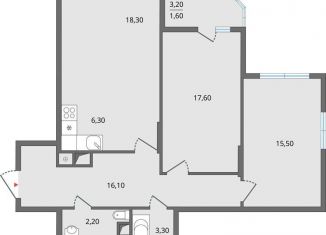 Продается трехкомнатная квартира, 83.6 м2, Липецкая область