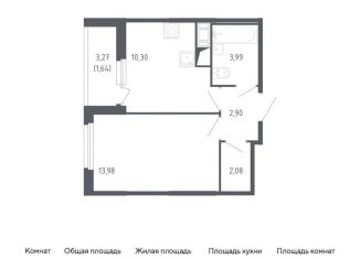 Продам 1-комнатную квартиру, 34.9 м2, Санкт-Петербург, Красносельский район, жилой комплекс Сандэй, 7.2