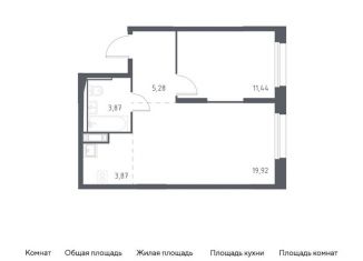 Продаю однокомнатную квартиру, 44.4 м2, Мурино, жилой комплекс Новые Лаврики, 1.1