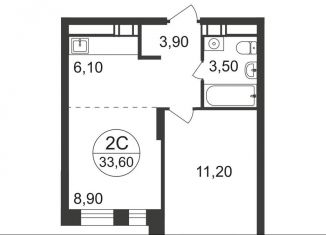 Продажа 2-ком. квартиры, 33.6 м2, Люберцы, Озёрная улица, 2