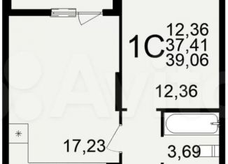 Продам 1-ком. квартиру, 40.7 м2, Рязанская область, Льговская улица, 10