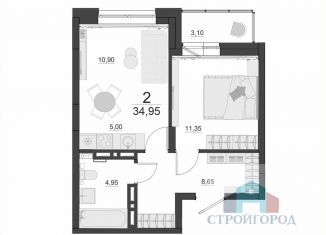 Продам 2-ком. квартиру, 44.5 м2, Красноярский край