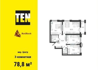 Продаю 3-комнатную квартиру, 78.8 м2, Екатеринбург, улица Большакова, 66, метро Геологическая