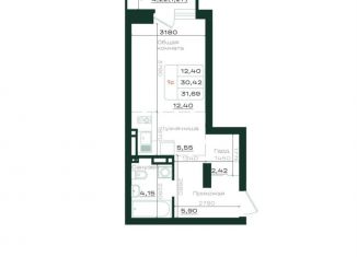 Продаю 1-комнатную квартиру, 31.7 м2, Барнаул, проспект Строителей, 18к1, Железнодорожный район