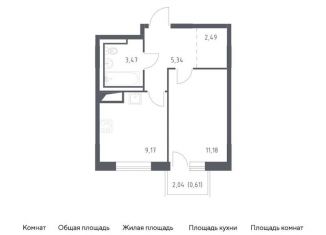 Продаю 1-ком. квартиру, 32.3 м2, Ленинградская область, жилой комплекс Квартал Лаголово, 2