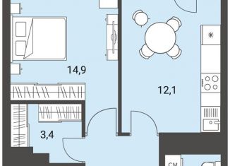 Продажа 1-комнатной квартиры, 43.1 м2, Ижевск, улица имени В.С. Тарасова, 4, ЖК Новый Город