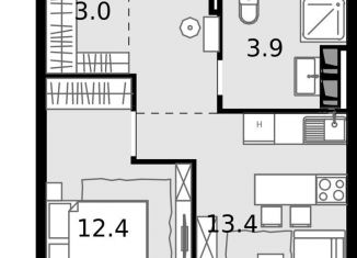 Продажа однокомнатной квартиры, 37.6 м2, Москва, проезд Воскресенские Ворота, метро Охотный Ряд