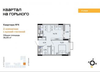 Продажа 2-комнатной квартиры, 36.9 м2, Удмуртия, Красная улица