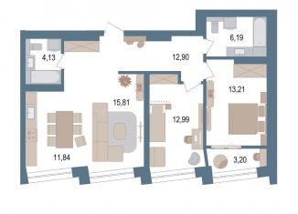 Продажа трехкомнатной квартиры, 79 м2, Республика Башкортостан, улица Пархоменко, 156Е