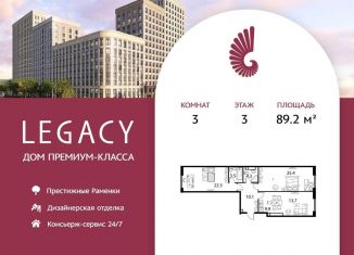 Продаю 3-комнатную квартиру, 89.2 м2, Москва