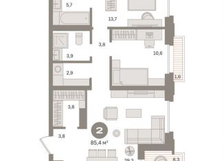 Продам 2-комнатную квартиру, 86.3 м2, Москва, метро Бутырская