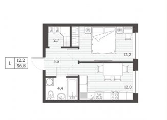 Продается 1-комнатная квартира, 36.8 м2, Дагестан