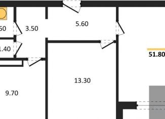 Продажа 2-комнатной квартиры, 51.8 м2, Воронеж, улица Шишкова, 140Б/16