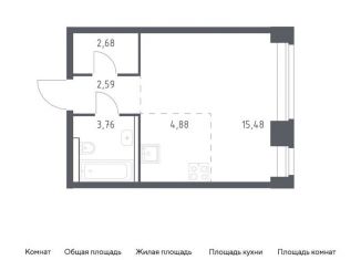 Продам квартиру студию, 29.4 м2, Москва, жилой комплекс Нова, к2, метро Минская