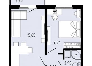 Двухкомнатная квартира на продажу, 31.6 м2, Пермский край