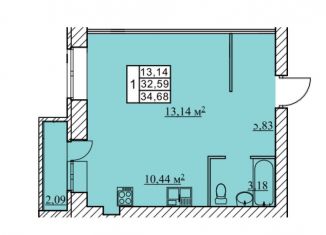 Продам 1-комнатную квартиру, 34.7 м2, посёлок Красный Бор