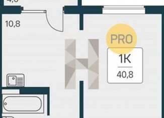 Продажа однокомнатной квартиры, 40.8 м2, Новосибирская область