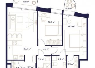 Продается двухкомнатная квартира, 73.8 м2, Москва, метро Свиблово, жилой комплекс Союз, к3