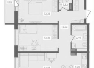 Продается 3-комнатная квартира, 68.3 м2, Новосибирская область, улица Забалуева, с9