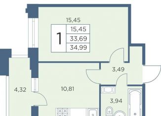 Продается 1-ком. квартира, 35 м2, Санкт-Петербург, Большой Сампсониевский проспект, 70к3