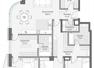 Продается трехкомнатная квартира, 166.9 м2, Москва, метро Третьяковская