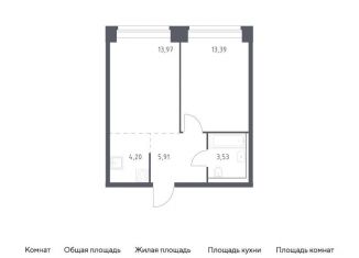 Продам 1-комнатную квартиру, 41 м2, Москва, жилой комплекс Нова, к2, район Раменки