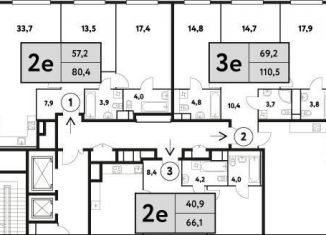 Продается двухкомнатная квартира, 80.4 м2, Москва, Фестивальная улица, 15к5, ЖК Фестиваль Парк 2