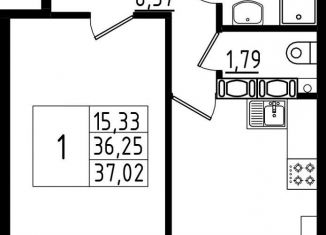 Продается 1-комнатная квартира, 37 м2, Ленинградская область