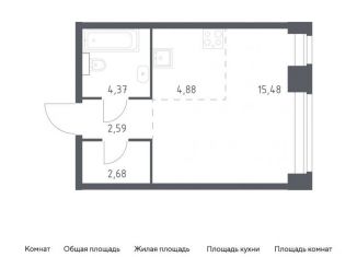 Продается квартира студия, 30 м2, Москва, жилой комплекс Нова, к2, район Раменки