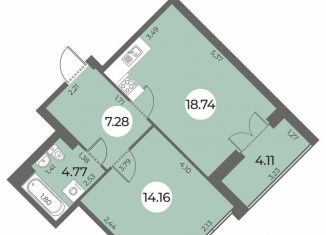 Продается однокомнатная квартира, 47 м2, Санкт-Петербург, Красносельский район