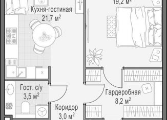 1-ком. квартира на продажу, 70.4 м2, Москва, метро Улица 1905 года