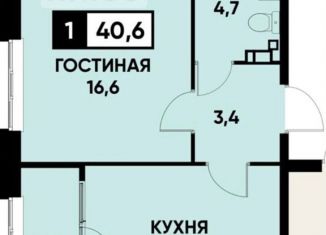 Продаю однокомнатную квартиру, 40.6 м2, Ставрополь, Российский проспект, 15