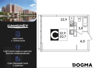 Продается квартира студия, 30.7 м2, Краснодарский край