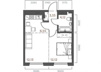 Продажа 1-ком. квартиры, 38.3 м2, Иркутск, Октябрьский округ, Дальневосточная улица, 46А