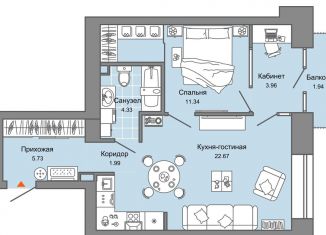 Продается двухкомнатная квартира, 51 м2, Екатеринбург