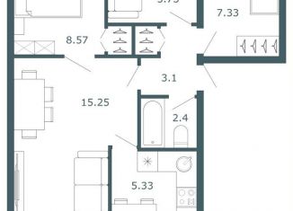 Продажа 4-комнатной квартиры, 48.8 м2, Санкт-Петербург, улица Костюшко, 9, муниципальный округ Новоизмайловское