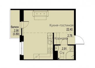 Продаю квартиру студию, 29 м2, Ленинградская область, Екатерининская улица, 23