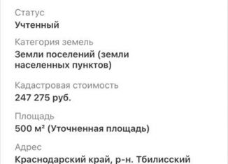 Участок на продажу, 5 сот., станица Тбилисская