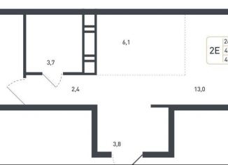 Продается 1-ком. квартира, 47.3 м2, деревня Борисовка, жилой квартал Новая Щербинка, 18