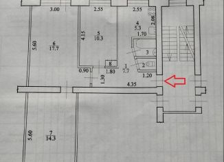 Продам 3-ком. квартиру, 59.6 м2, Благовещенск, Загородная улица, 48